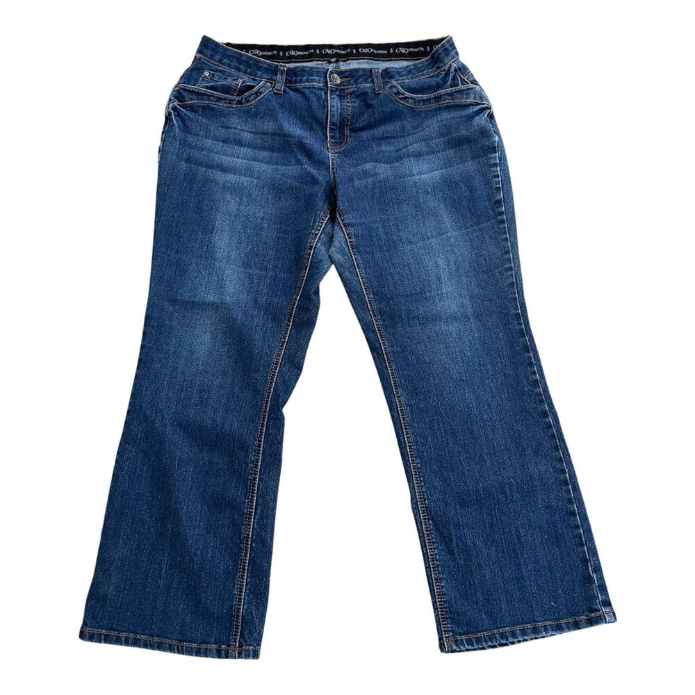 Cato Premium Womens Jeans 16WP Dark Wash Mid Rise Straight Leg Comfort Stretch